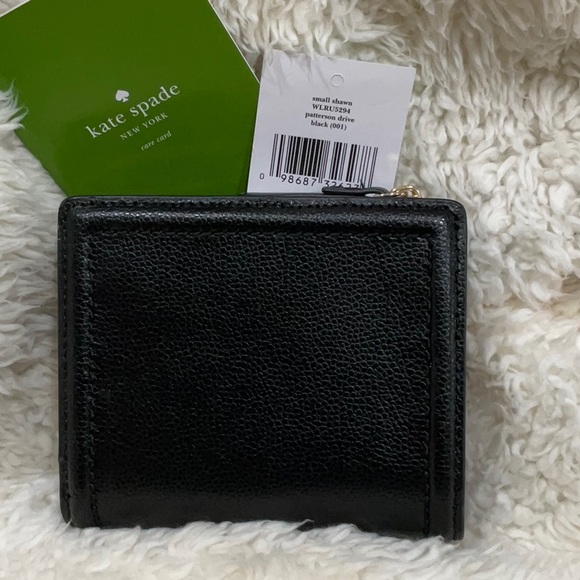NWT, Kate Spade, Black Leather Patterson Drive Small Shawn Bifold Wallet - Picture 10 of 14
